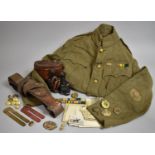 A WWI Era Army Jacket Belonging to Warrant Officer II J. Lockley of the Shropshire Yeomanry Together