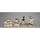 A Collection of Three 19th Century Staffordshire Figures to comprise Fighting Boys, Bacchus and Lady