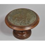 A Mahogany and Brass Desk Top Sundial Tazza, 24cms Diameter