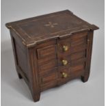 A Late 17th/Early 18th Century Spanish Colonial Inlaid Four Drawer Table Top Chest with Ebony and