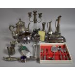 A Collection of Various Metalwares to comprise Silver Plated Items, Pewterwares Etc