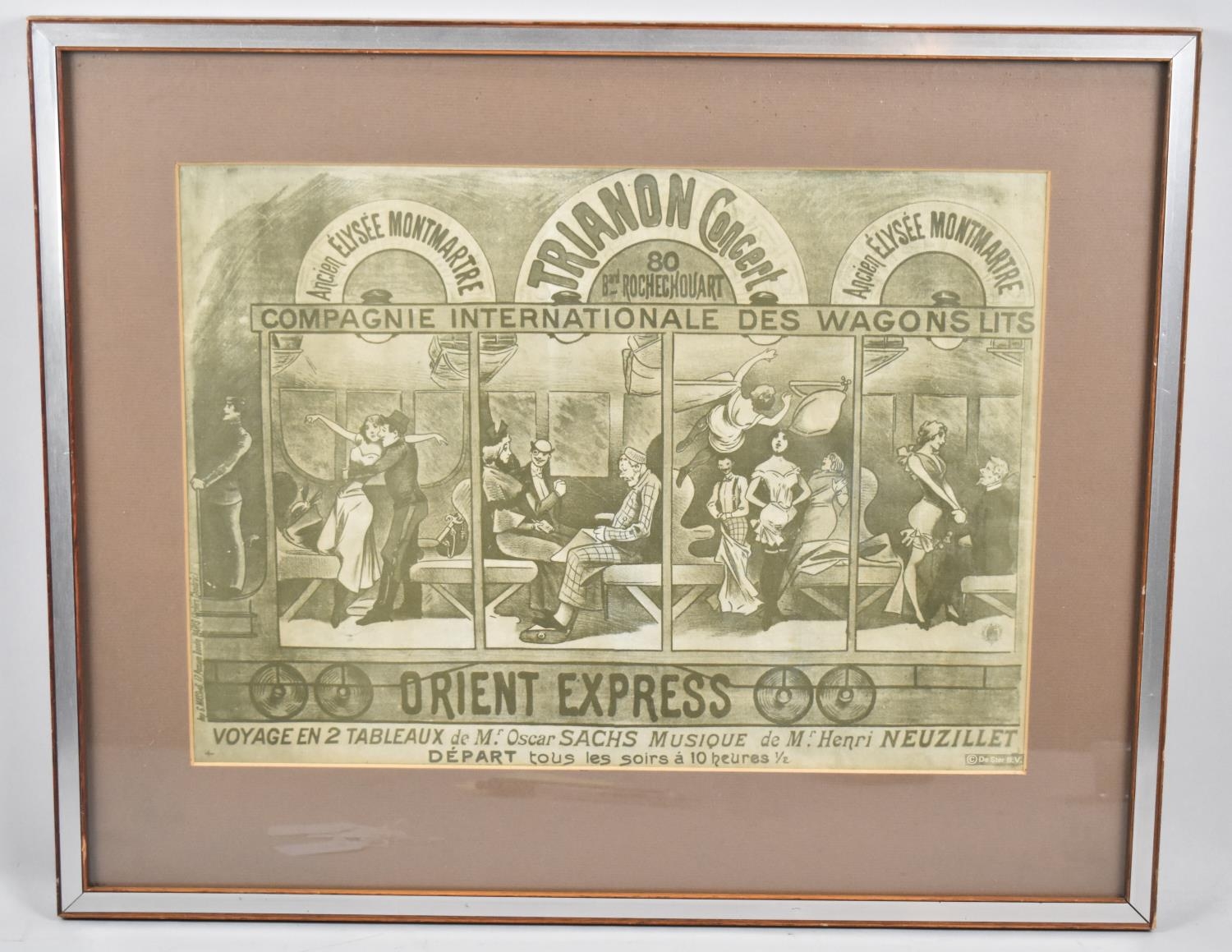 A Modern Reprinted Orient Express Tableaux Print, 40x29cm