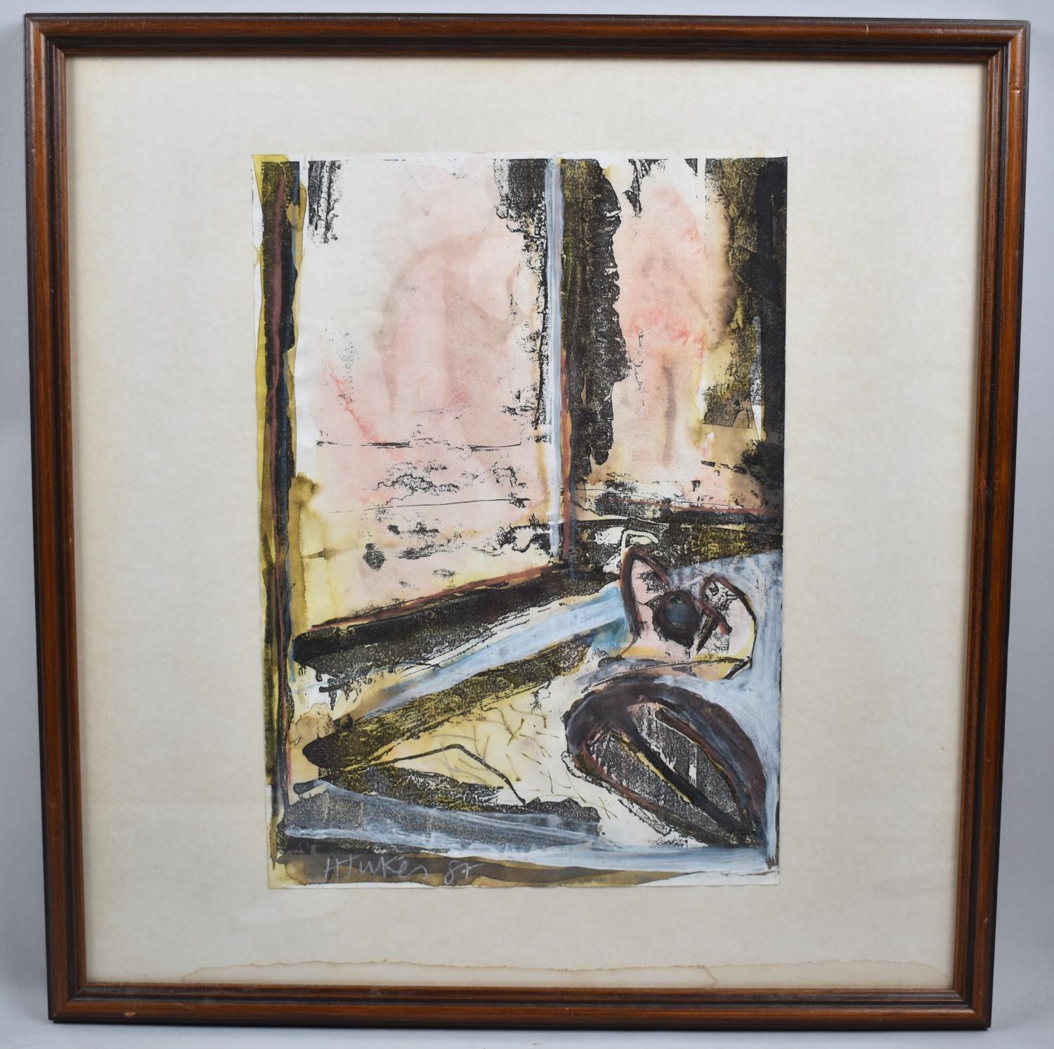 A Framed Watercolour, "Miranda at Sinclair Gardens" by H Jukes, 21x29cm