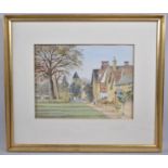 A Framed Watercolour by JK Turner, Turvey in Bedfordshire, 30x23cm