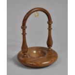 An English Walnut Pocket Watch Stand, by Mike Fitz, 13cms High