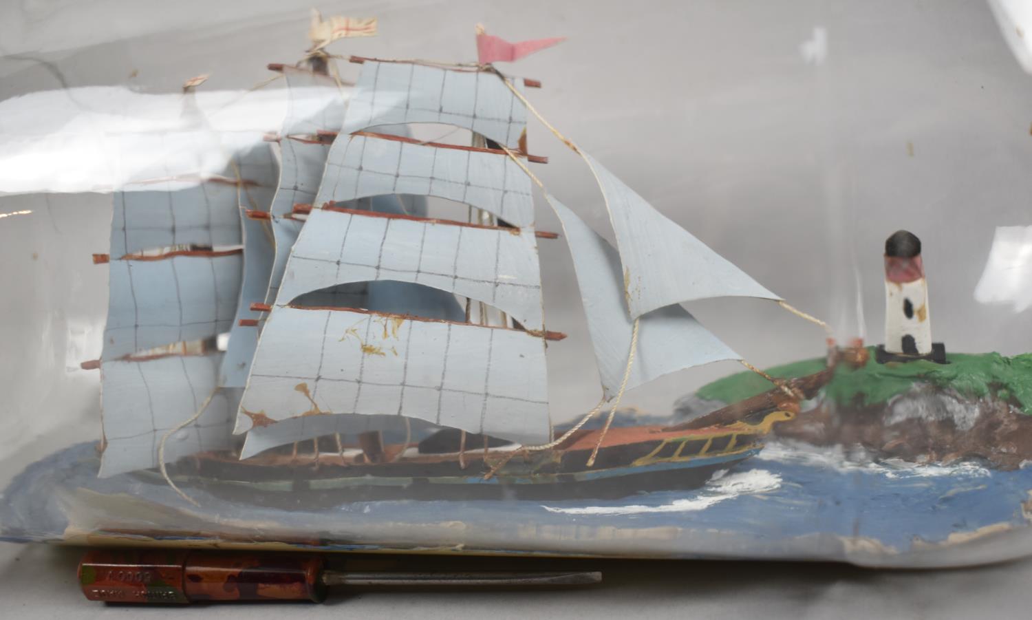 A Large Folk Art Ship in a Bottle, 50cms Long - Image 2 of 2