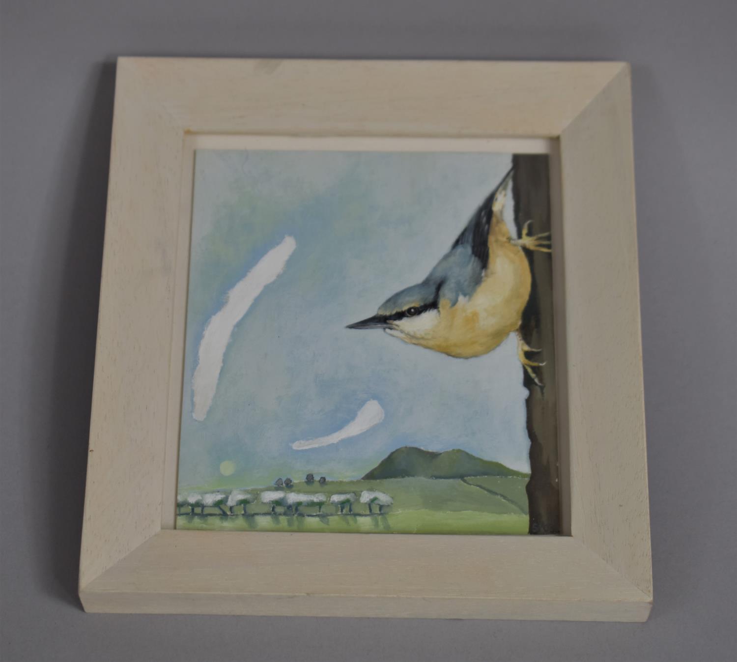 A Framed Oil of a Nuthatch and a Watercolour of a Hoopoe - Image 4 of 4