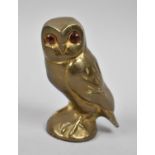 A Brass Study of an Owl, 11cms High