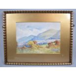 A Framed Watercolour by John Bates Noel, Malvern Hills, 26x18cms