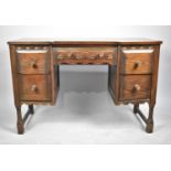 A Mid 20th Century Oak Writing Desk or Dressing Table, 110cm Wide