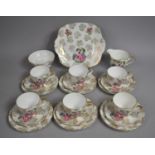 A 'Dainty Miss' Gilt Trim Decorated Tea Set to comprise Six Cups, Saucers and Side Plates, Cake