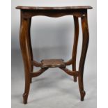 An Edwardian Mahogany Square Occasional Table with Scalloped Edge on Cabriole Supports, 53cm