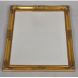 A Rectangular Gilt Framed Bevel Edge Wall Mirror, 48cm x 58cm