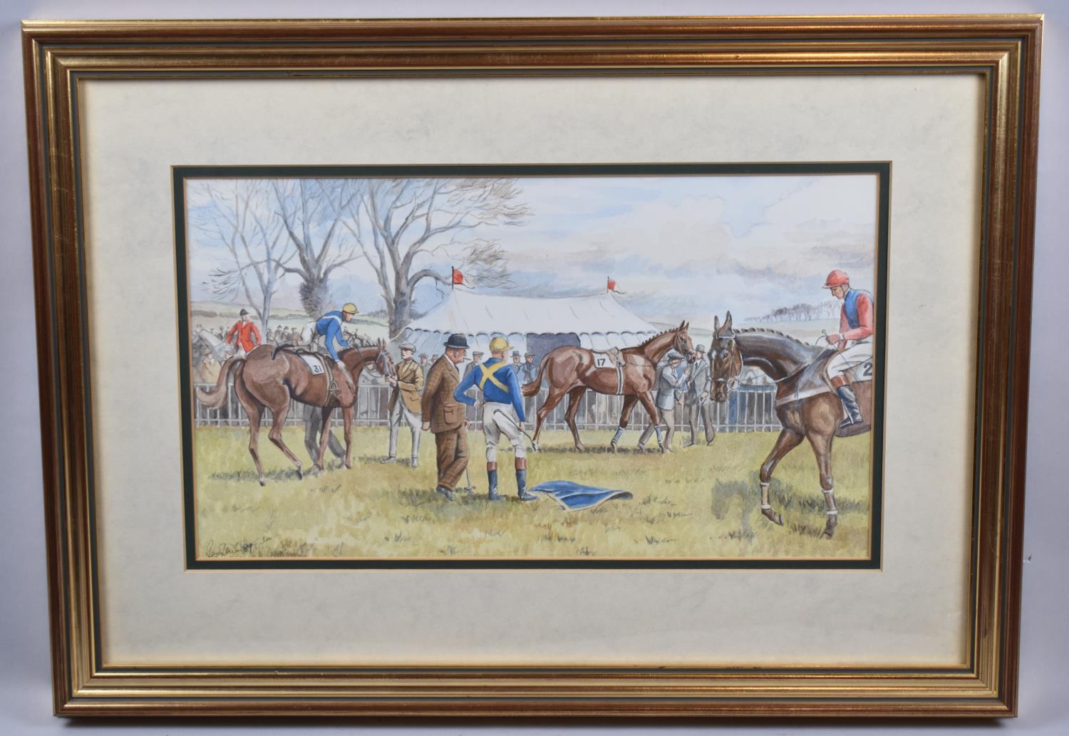 A Framed Watercolour being a Copy of "Oh to be in England" by Snaffles, 40x23cm