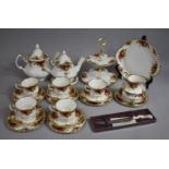 A Royal Albert Old Country Roses Tea Set to comprise Two Teapots, Five Cups, Milk Jug, Sugar Bowl,