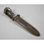 A US M8 Trench Dagger with Sectional Leather Handle and Original Scabbard