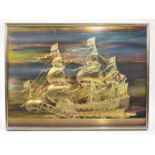 A Canadian Acid Etched Metal Study, Sovereign of the Seas, Golden Devil by Metallic Design,