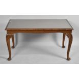 A Mahogany Rectangular Coffee Table on Cabriole Support, 79cm wide