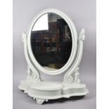 A Painted Victorian Mahogany Dressing Table Mirror with Hinged Lid to Jewel Store, 56cm wide