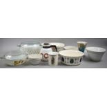 A Collection of Various Kitchenwares to Comprise Mixing Bowls, Measure Etc