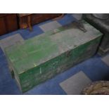 A Green Painted Wooden Toolbox, 91cm Wide
