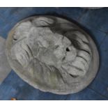 A Reconstituted Stone Wall Hanging Lion Mask Fountain Head, 46cm High