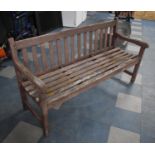 A Vintage Wooden Garden Bench, 153cm Wide, Condition Issues