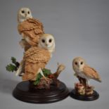 A Country Artists Barn Owl Pair, CA604 Together with a Country Artists Barn Owl, No. 621