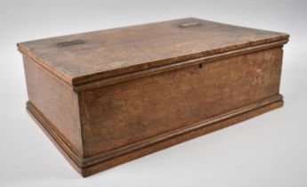An Edwardian Oak Bible Box with hinged Lid, 46cms by 29cms by 15cms High