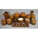 A Collection of Various Hornsea Saffron Kitchenwares to Comprise Storage Jars, Coffee Pot, Spice