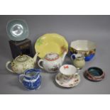 A Collection of Various Ceramics to Comprise Rhymney Advertising Ashtray, Royal Winton Melbaware