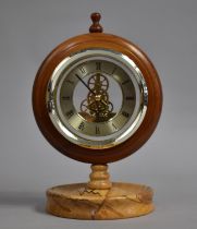 A Modern Circular Mantel Clock with Battery Movement, 22cms High