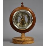 A Modern Circular Mantel Clock with Battery Movement, 22cms High