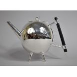 A Reproduction Silver Plated Teapot in the Christopher Dresser Style, 18cms High