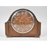 A Mid 20th Century Smiths Oak Cased Westminster Chime Mantle Clock, 29cm Wide
