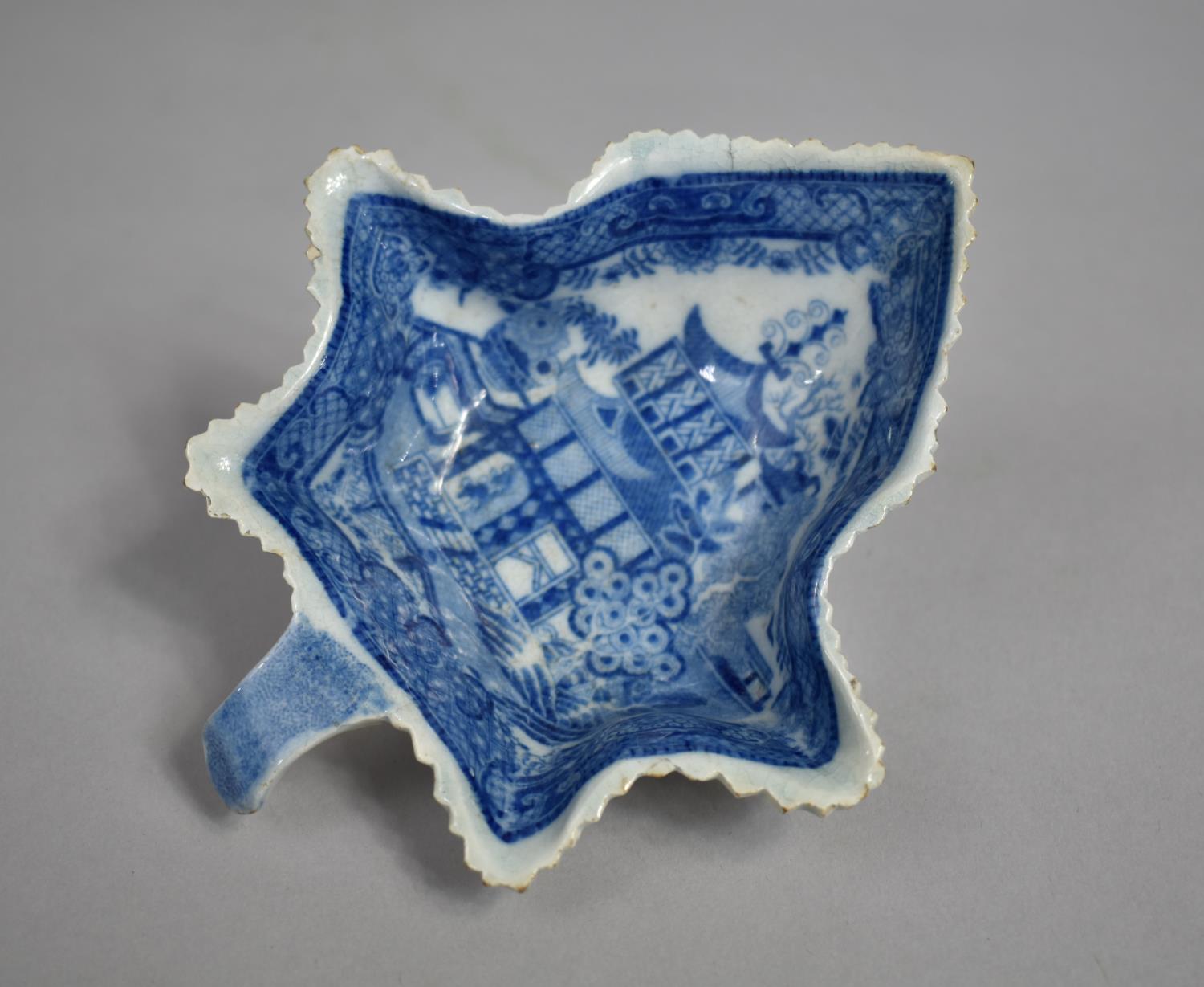 An Early 19th Century Pearlware Blue and White Pickle Dish, Some Condition Issues