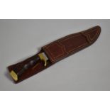 An American Fishing Knife by Kershaw, Oregon, In Leather Scabbard