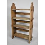 A Vintage Four Shelf Open Bookcase, 53cms Wide