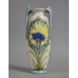 A Nice Quality Two Handled Floral Vase in the Manner of McIntyre Florin ware, 22cm high