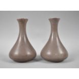 A Pair of Lovatt Leadless Glaze Vases, 15.5cm high