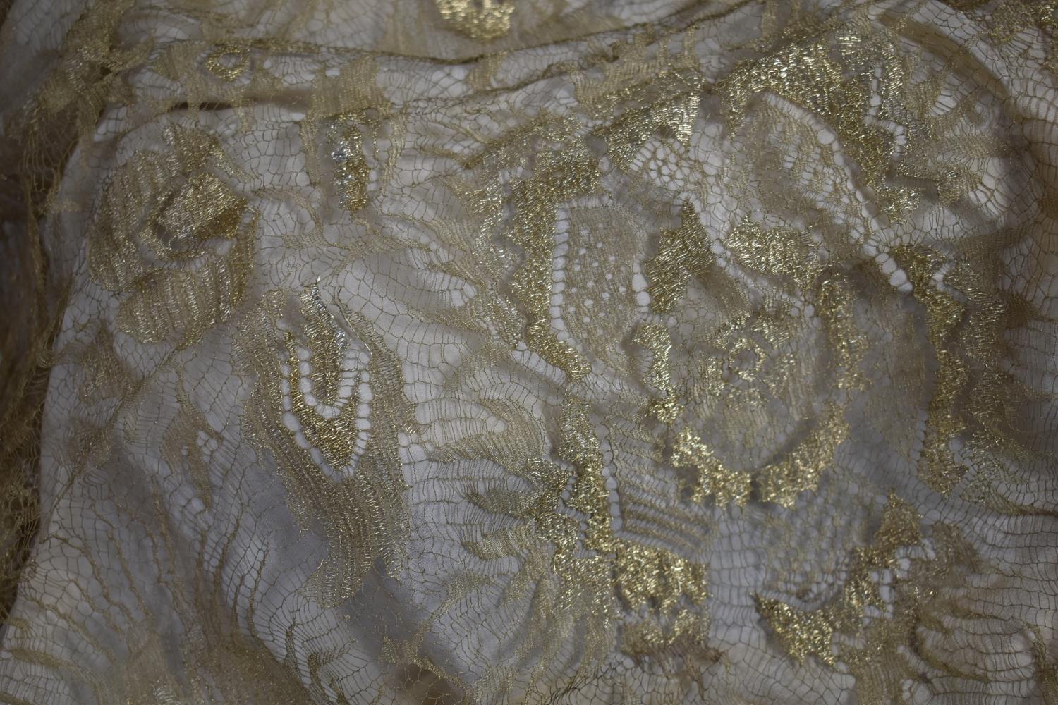 A Collection of Early Lace, Silks, Fabric, Feathers etc - Image 2 of 4