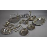 A Collection of Various Silver Plated Items to Comprise Oval Tray, Vase, Shell Dishes Etc