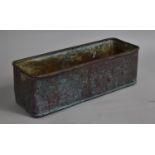 A Vintage Copper Rectangular Planter, 43cms Long