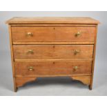 A Vintage Oak Three Drawer Bedroom Chest for Restoration, 91cm wide