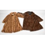Two Vintage Ladies Fur Coats