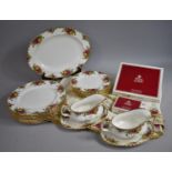 A Collection of Various Royal Albert Old Country Roses Pattern Dinnerware's to Comprise Oval