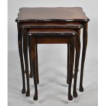 A Mahogany Nest of Three Tables, Widest 48cm