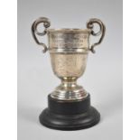 A Two Handled Silver Golf Trophy, 1930, 10cm high