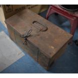 A Vintage Metal Toolbox with Tools, 38cm wide