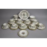 A Coalport Ming Rose Coffee Set to comprise Nine Cans, Eleven Saucers, Thirteen Side Plates, Two
